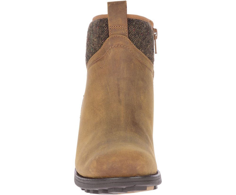 Merrell Boots Brown - Chateau II Mid Pull Waterproof - Womens 92NKRHZPV
